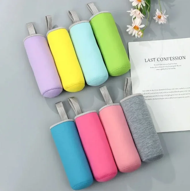 Insulated Neoprene Water Bottle Cover Useful Pouch Sport Camping Accessories Bag Glass Bottle Cover Case Vacuum Cup Sleeve