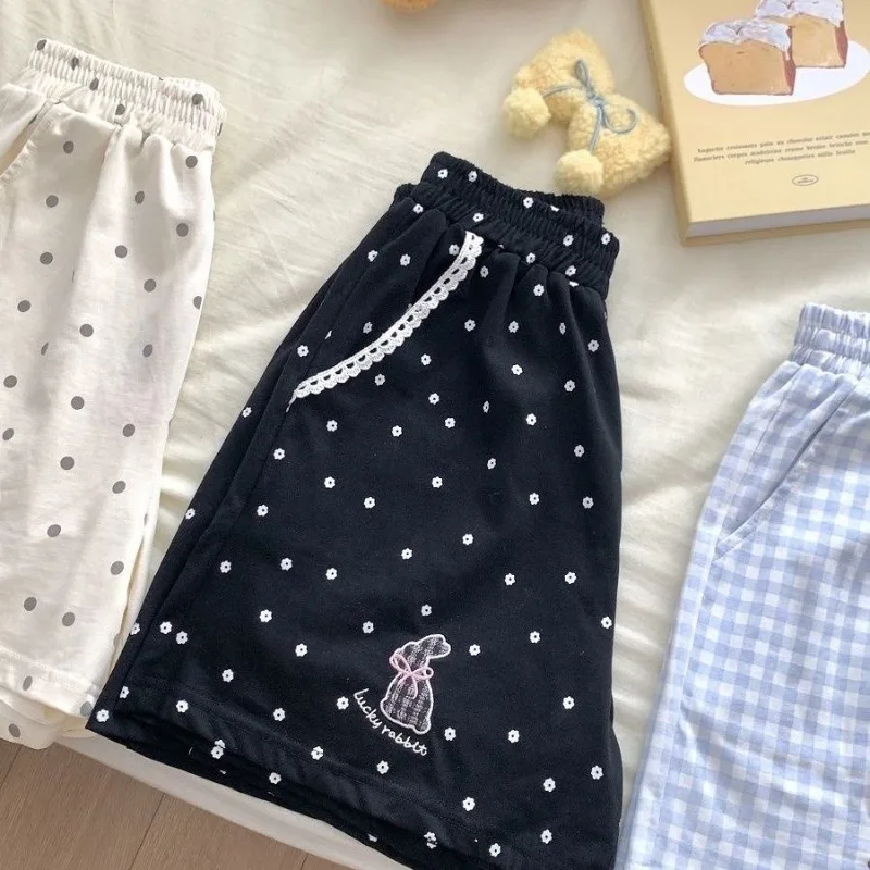 

Onalippa Japanese Casual Sports Pants 2025 Summer Women Harajuku Gentle Loose Versatile Sweet Cute Five Quarter Wide Leg Shorts