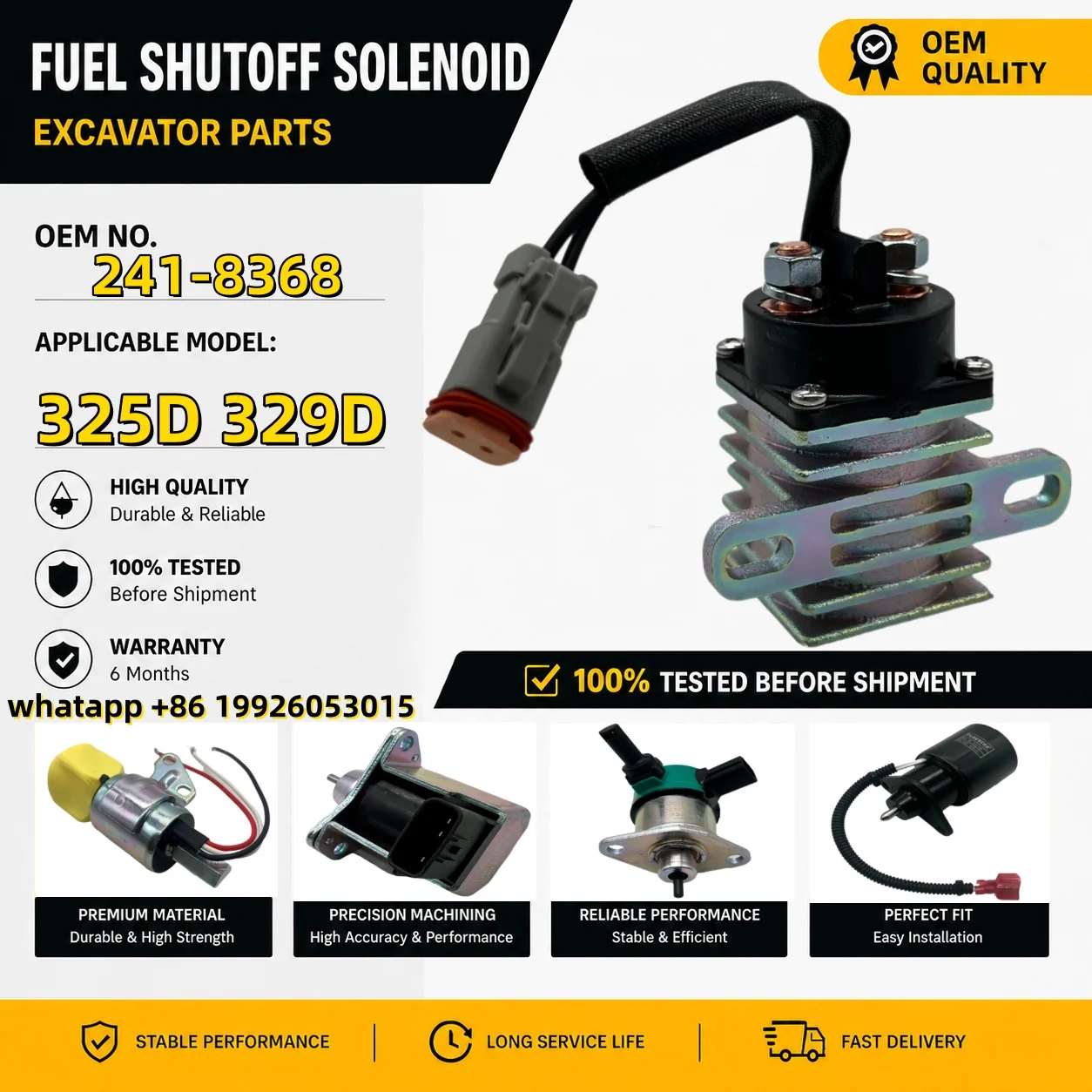 24V 2418368 100A GP-Magnetic Switch Relay 241-8368 For Excavator Loader 914G 5110B 5130B 5230B Machinery Parts