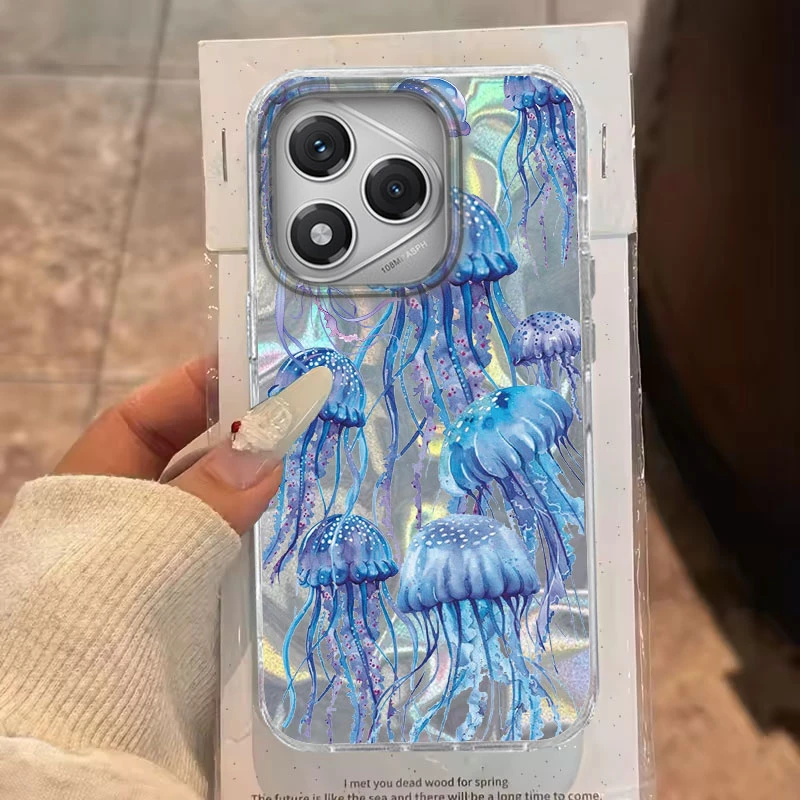 ل Honor 200 Lite 400 200 Pro X9b Magic 7 6 Lite X9c X8b X7c 200 غطاء الهاتف الذكي قنديل البحر الوردي ل Honor 400 Lite أكياس لينة #3