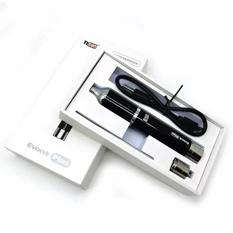 Oryginalny Yocan ewoluuje Plus zestaw do waporyzator woskowego 1100mAh bateria z kwarcowymi podwójnymi cewkami QDC E Cig suche zioła koncentraty waporyzator