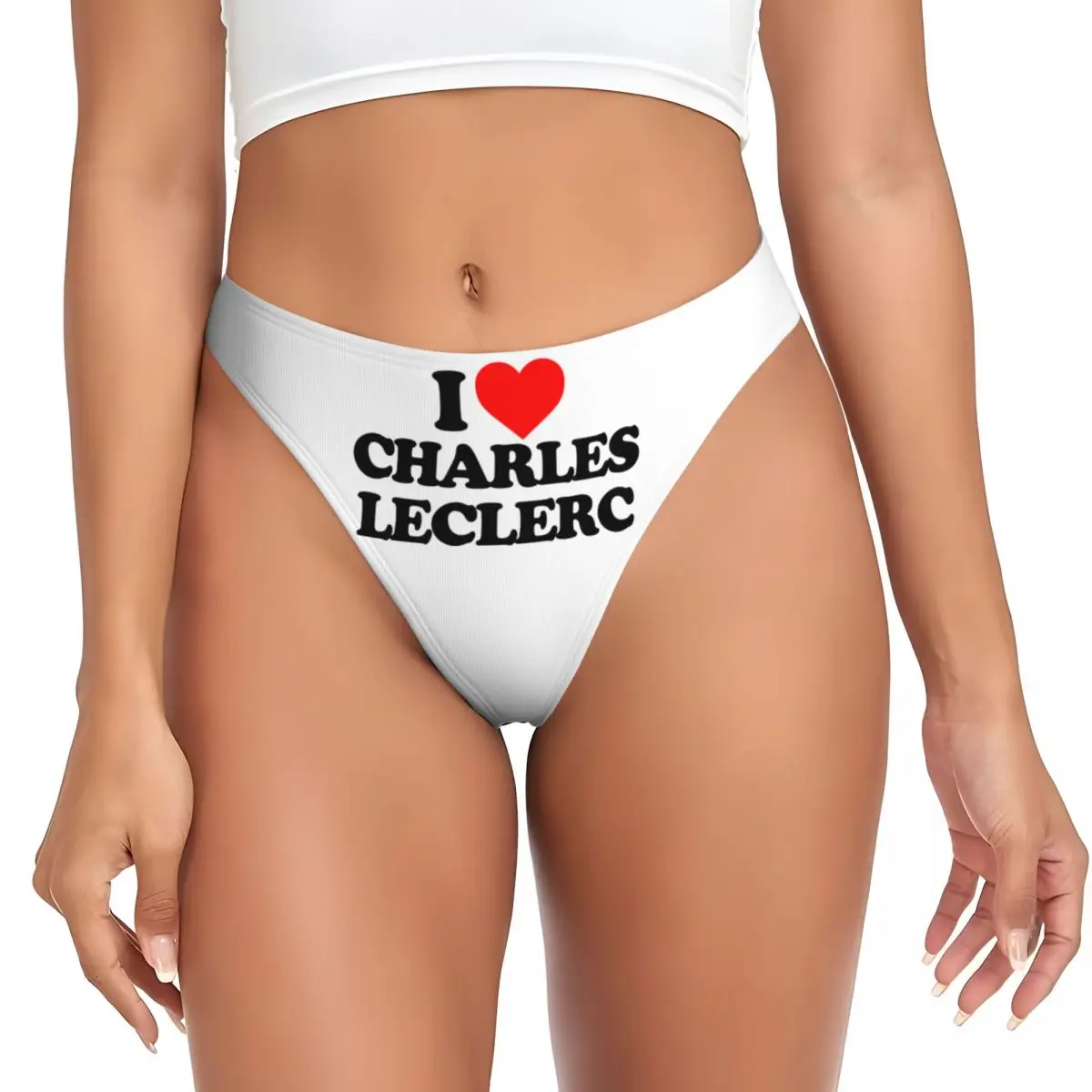 

Custom Women I Love Charles Leclerc G-string Thong Female Comfort Panties Underwear