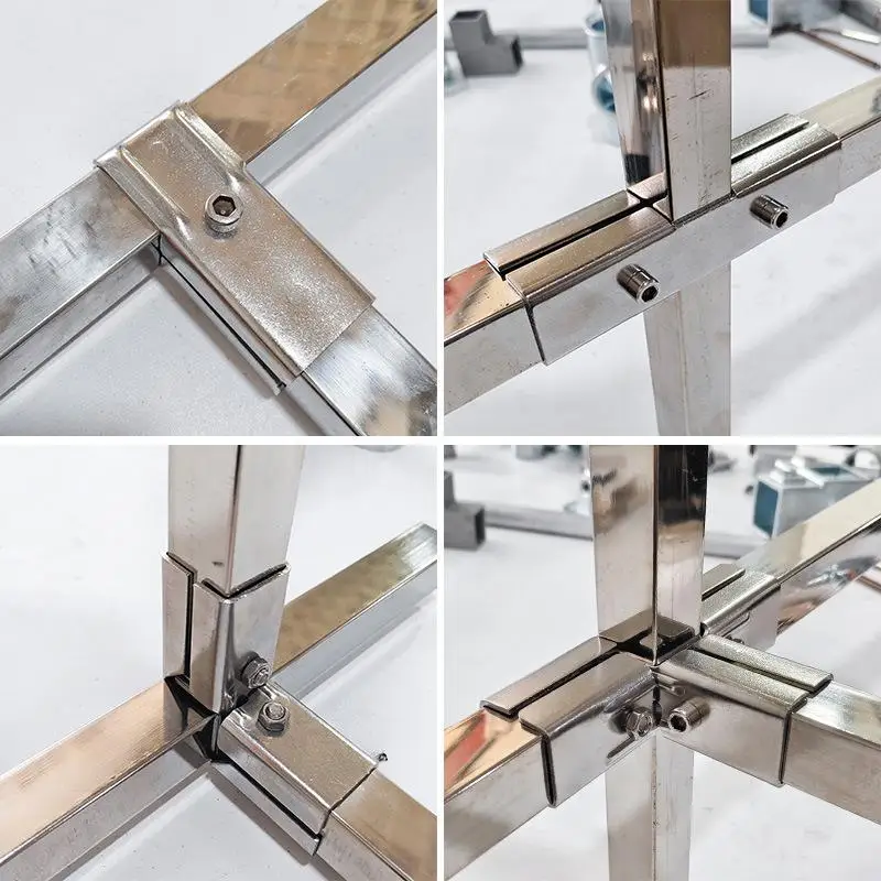 Elbow Pipe Fixed Buckle 20x20/25x25mm Square Pipe Fitting Joint Pipe Connector Buckle Non Welding And Non Punching Bracket