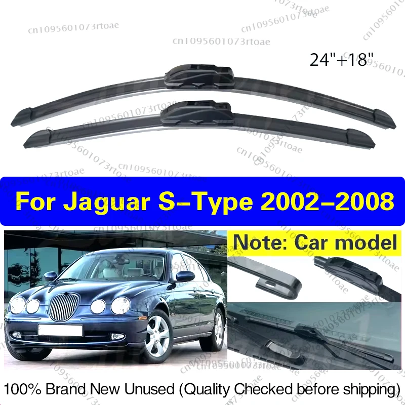 

Car Front Wiper Blades For Jaguar S-Type 2002 2003 2004 2005 2006 2007 2008 Window Windscreen Windshield 24"+18" Car Accessories