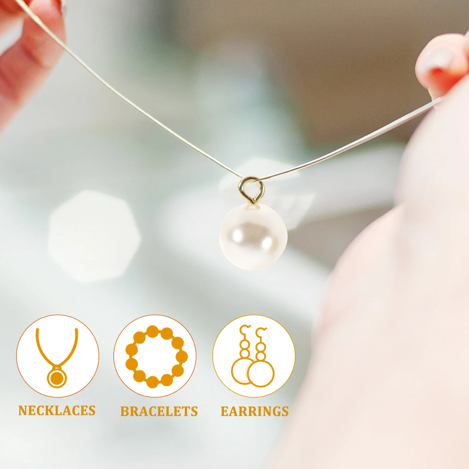 

100Pcs Pearl Decorative Charms DIY Jewelry Pendants Necklace Earrings Bracelets Craft Making Supplies Necklace Charms