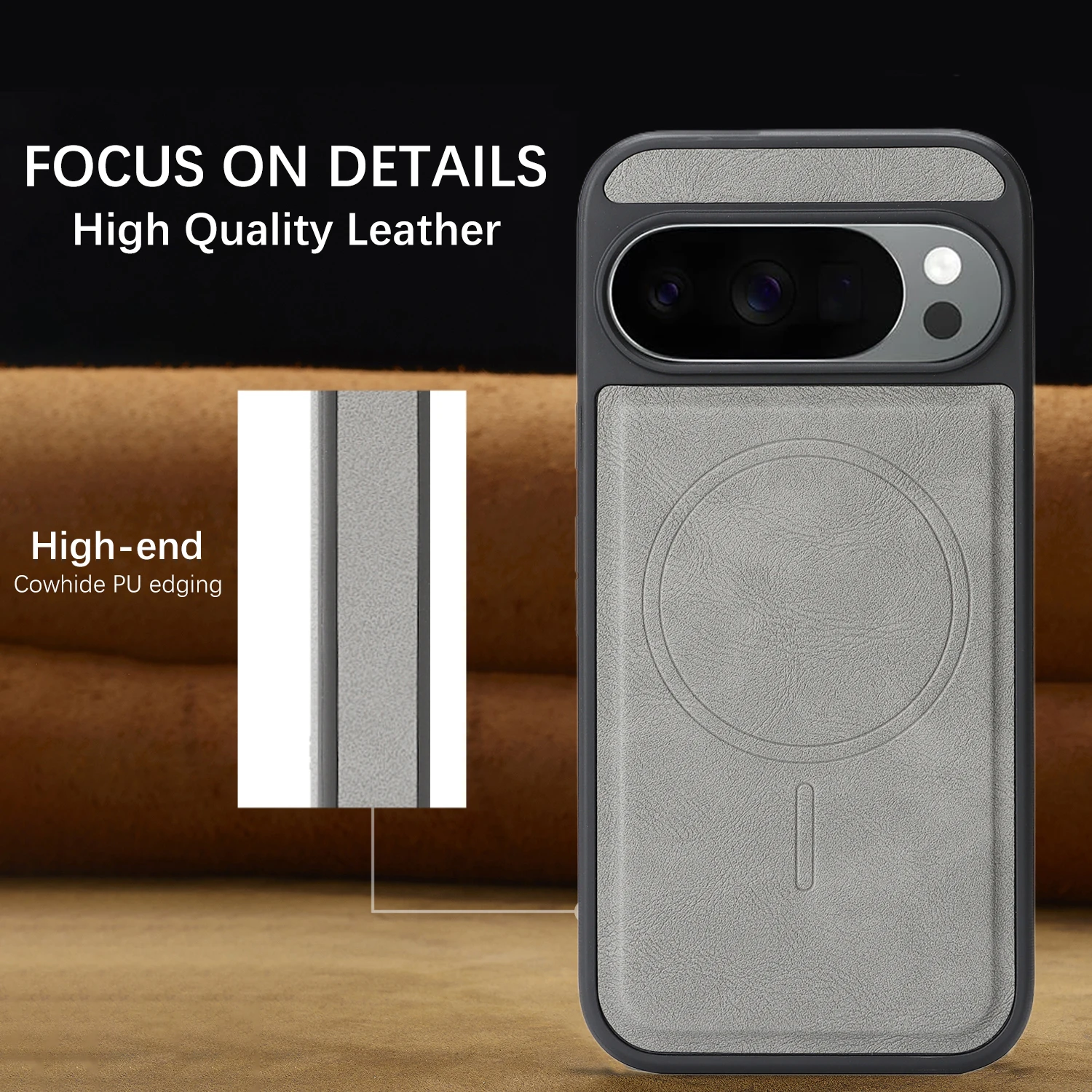 Luxury Magnetic PU Leather Phone Case for Google Pixel 11 10 10Pro 10A 9 9Pro 9A 8 8Pro 8A Pro XL ProXL Wireless Charging Cover view 5