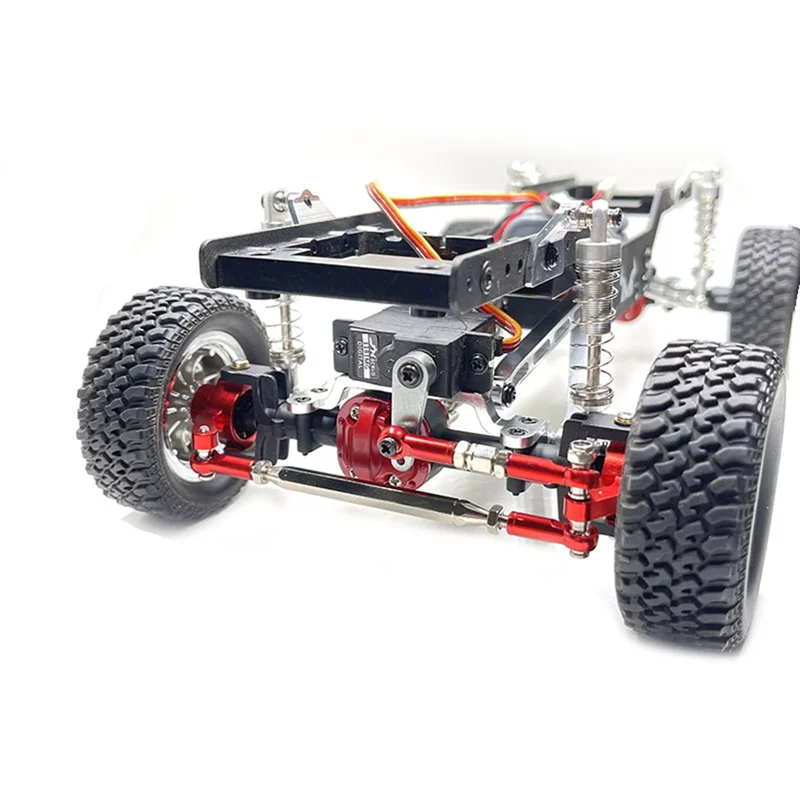 Lo-ok MN78 Metal Front and Rear Axle with 3mm to 4mm Shaft Sleeve for MN78 MN-78 MN 78 1/12 RC Car Upgrade Parts,Black