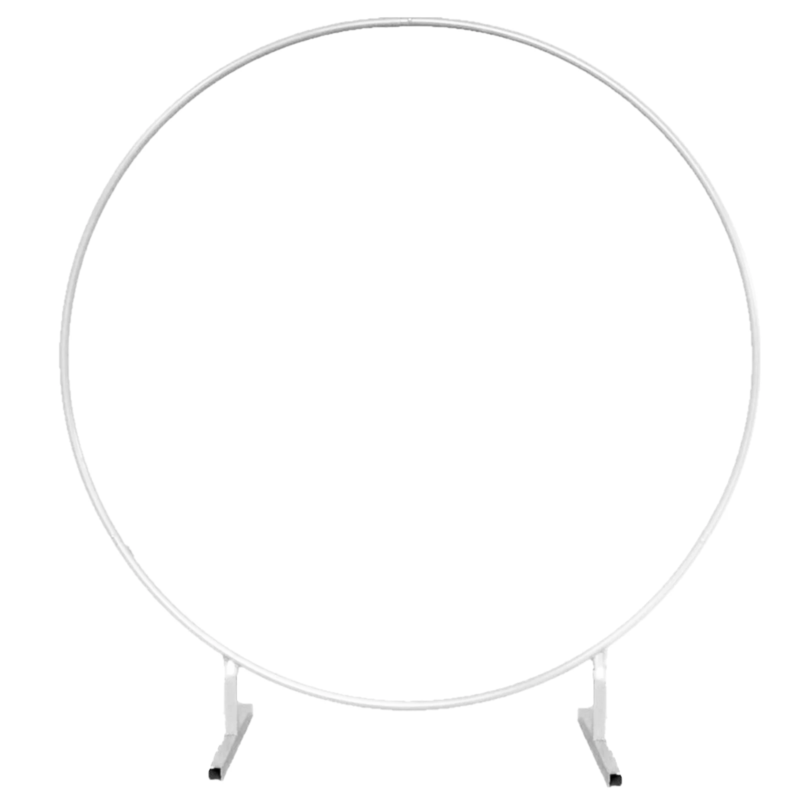 6.6FT Metal Round Backdrop Stand, Ceremony Metal Balloon Arch Stand Indoor Outdoor for Birthday Wedding Decoration