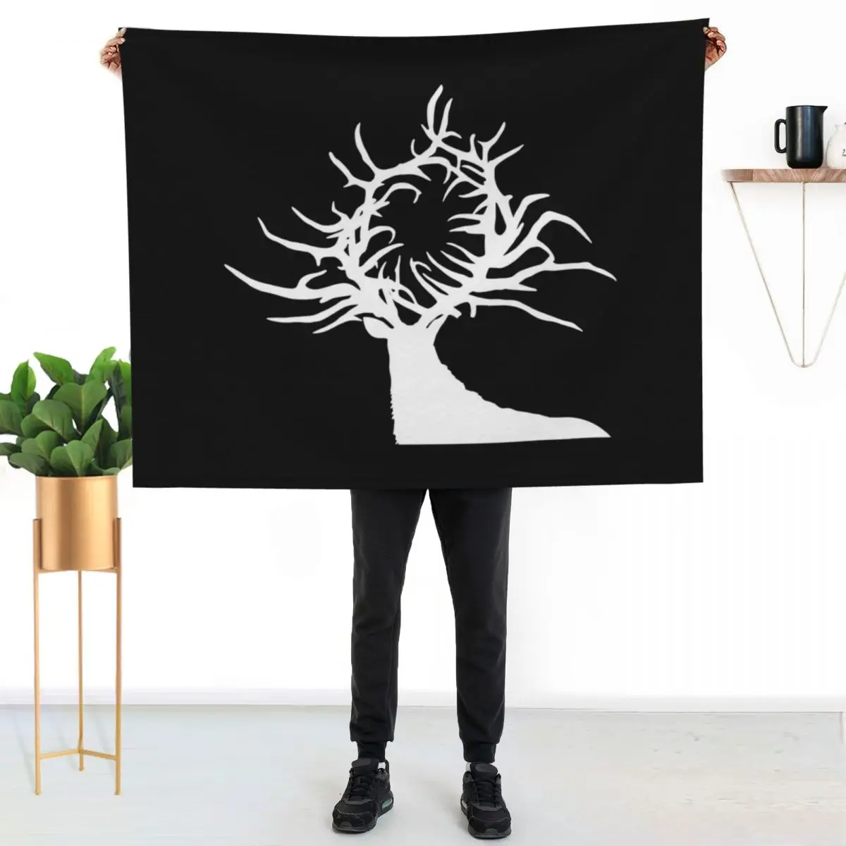 Shadow and Bone Stag Throw Blanket Cozy Microfiber Throw Blanket for Home Bedroom