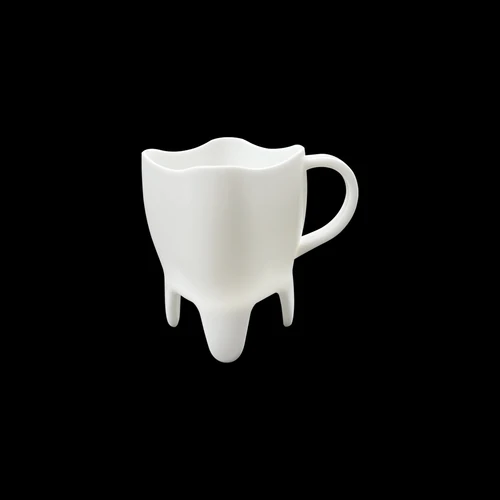 Imagen 2 del producto Vasos de plástico en forma de diente, taza para café, leche, taza con asa, taza de agua, decoración de escritorio de oficina, regalos para clínica de odontología