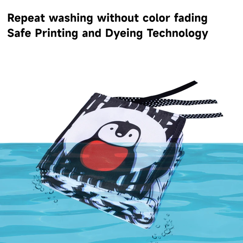 Montessori bébé noir blanc coloré Animal tissu livre jouets bébé éducation précoce sensoriel tissu livre bébé Stimulation visuelle jouet