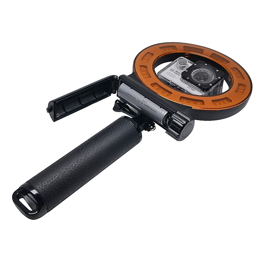 Mcoplus Diving Light Waterproof LED Video Ring Light Fill Night Light Diving Underwater Light for Gopro Hero 11 10 9 8 7 5 6 4 3