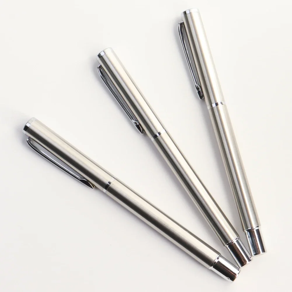 Luxus Metall Brunnen Stift 0,38/0,8/1,3mm Gebogene Spitze Student Schreiben Stift Schule Kunst Übung Unterschrift Liefert büro Schreibwaren