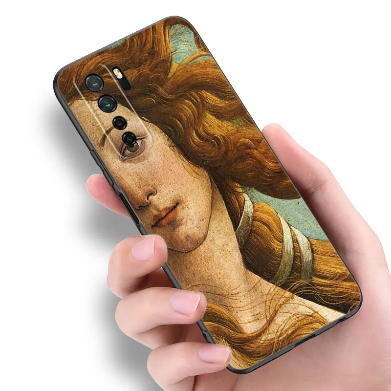 Art Painting Birth Of Venus Black Phone Case For Huawei Nova 5 7 10 Pro 6 9 SE Y70 Plus 4 5i 7i 8i Honor Y5P Y6P Y6S Y7A Y7P Y8P