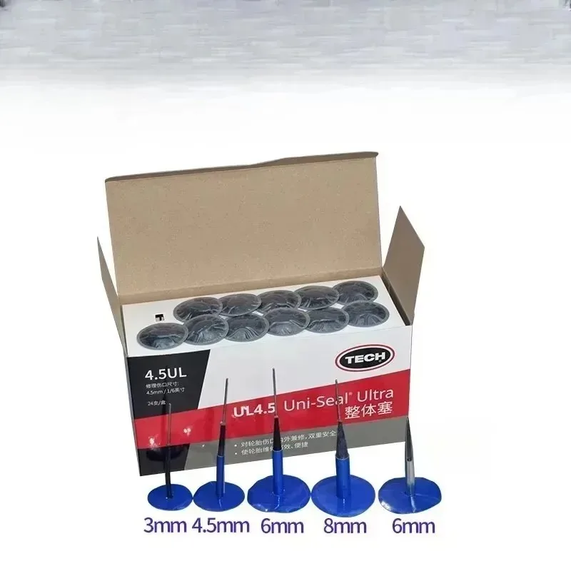 

Новинка, 24 шт., для мотоцикла, вакуумная вилка для шин, накладная резинка, универсальный автомобильный комплект для ремонта бескамерных шин, проводной гриб