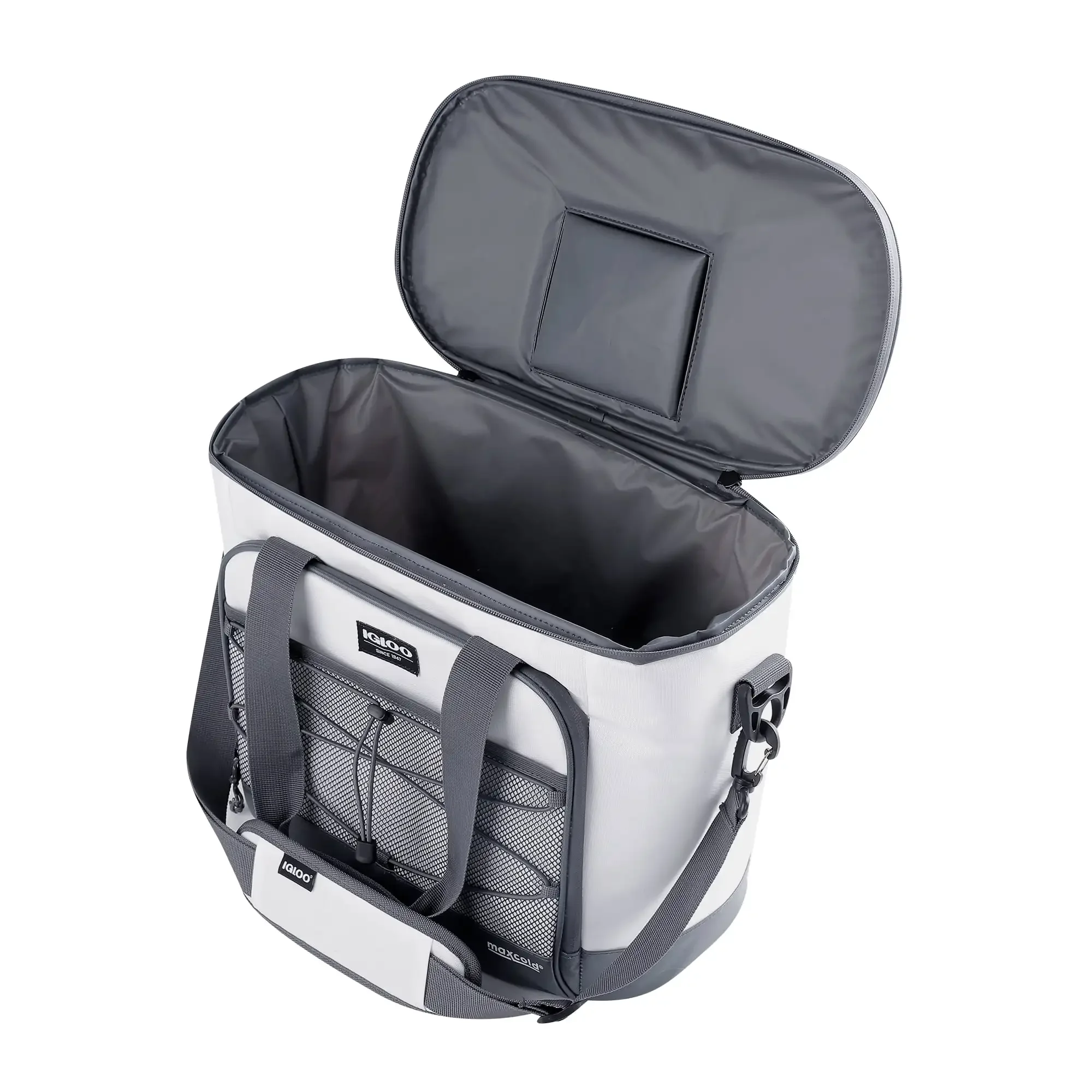 

Морская мягкая сумка-холодильник емкостью 28 банок, бело-серая