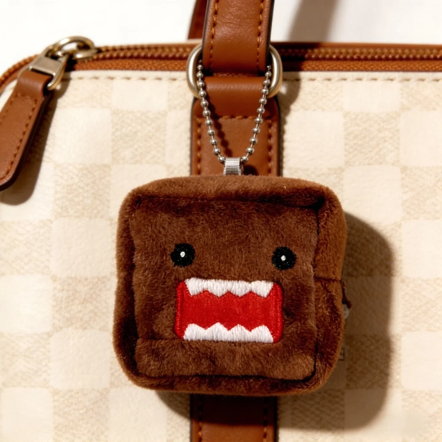 Kawaii Niedlicher Domo Kun Plüsch-Schlüsselanhänger Münzbörse Anime Cartoon Taschenanhänger Weicher Flauschiger Schlüsselring für Fans Sammlerstück Geschenk – Detail 2