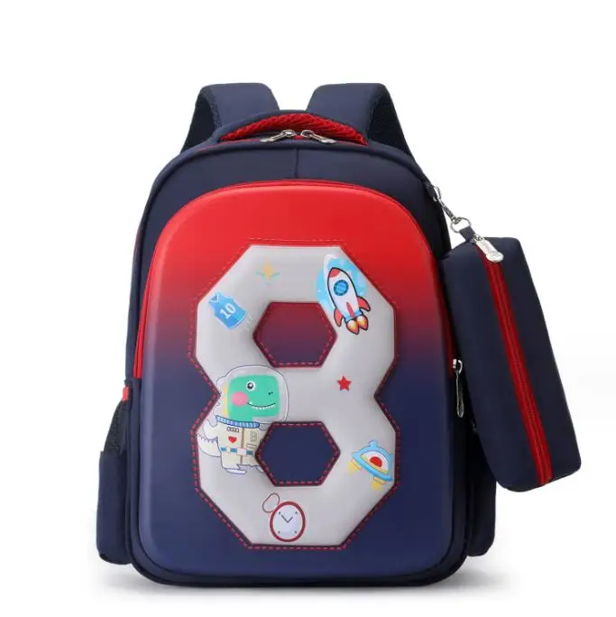 Children School Bags New 3D Digital Colorful Contrasting Kid Backpack Boys Girls Knapsack Kids Satchel Schoolbag Mochila Escolar