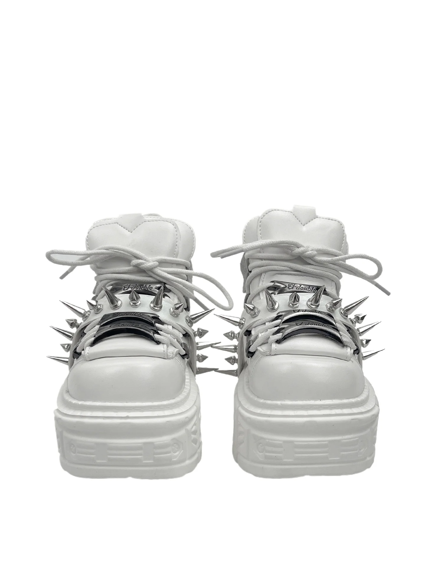 2026 Original Heavy Metal Goth Punk Muffin Platform Rivet Female Cooling Sa Small Man Taller Y2k Babes Shoes