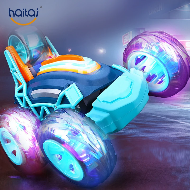 

2.4G Four-wheel Drive Remote Control Stunt Car 360° Rotating Dance Sound And Light Children's Toy Gift