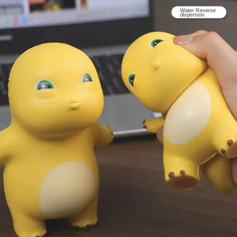 Dinosaurier-Figur, kleiner Milchdrache, Dekomprimierungsspielzeug, Cartoon-Puppe, langsamer Rückprall, Milchdrache, Quetschspielzeug, weich, gefüllt, Gelb