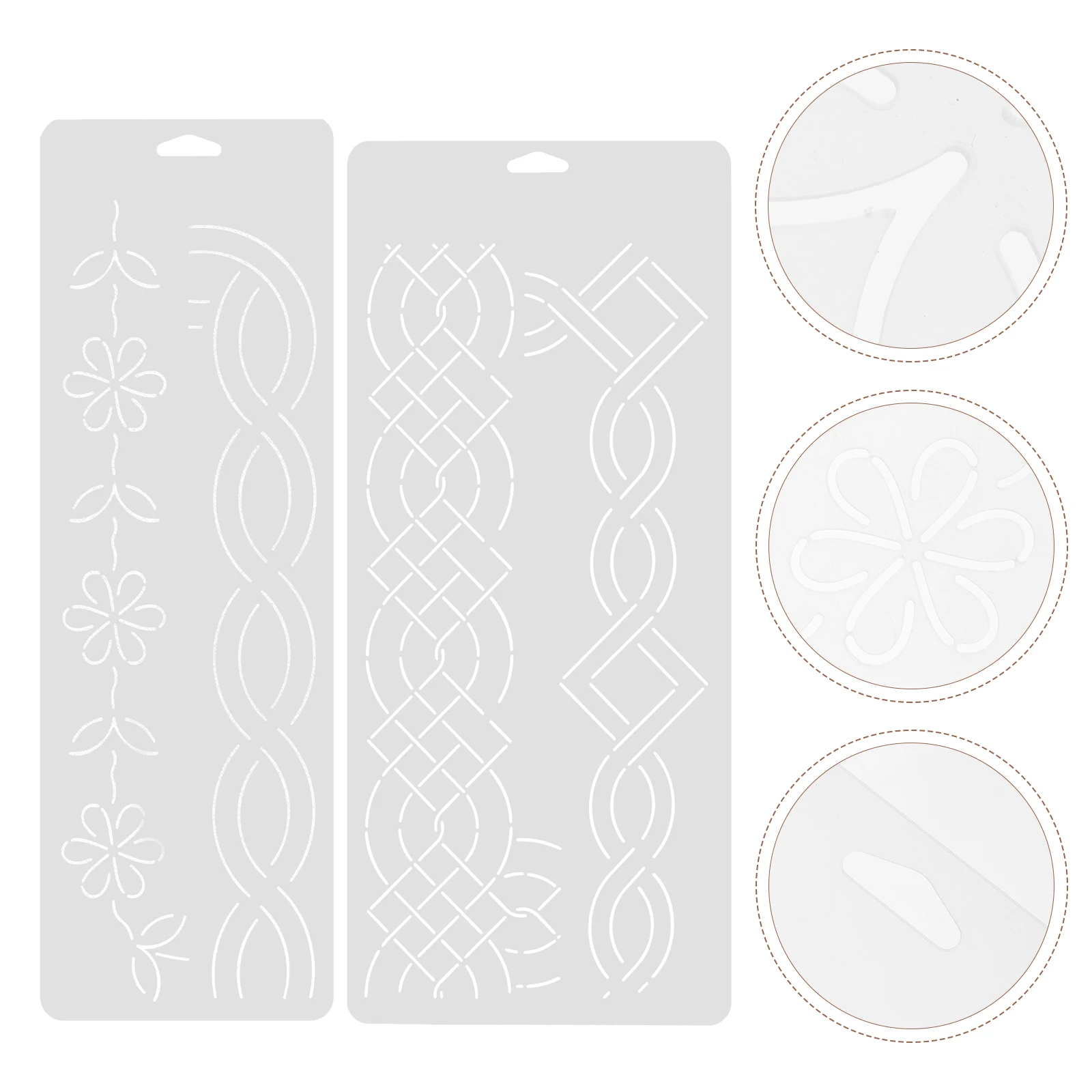 

2 Pcs Template Plastic for Quilting Stencil Stencils Wuilting Sewing Quilts Templates Hand