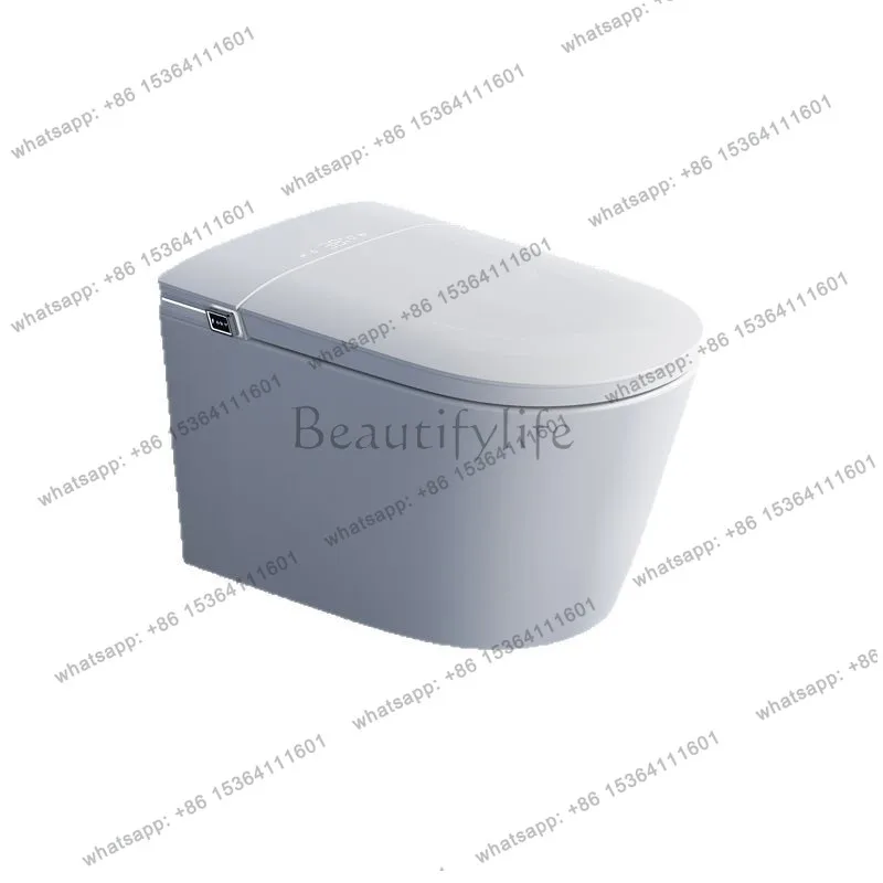 Wall-mounted toilet hanging double waterway siphon ceramic toilet automatic flip