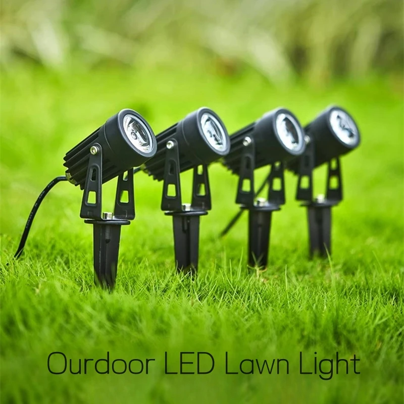 Outdoor LED RGB Lawn Lamp Remote Control Spike Garden Landscape Lamp Waterproof IP65 Street Pathway Decor Spot Lighting 110/220V