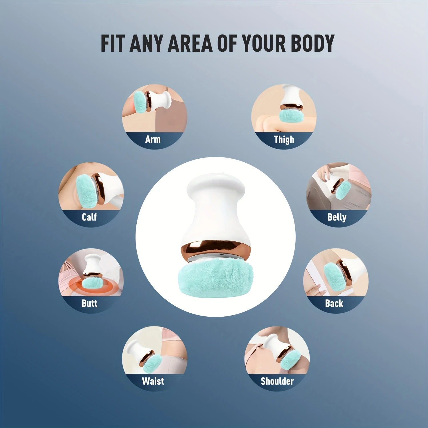 깊은 조직 신체 조각 마사지기 - 스트레스 완화 근막 마사지 도구, 세척 가능한 패드가 있는 플라스틱, 무알콜, 전신 U
