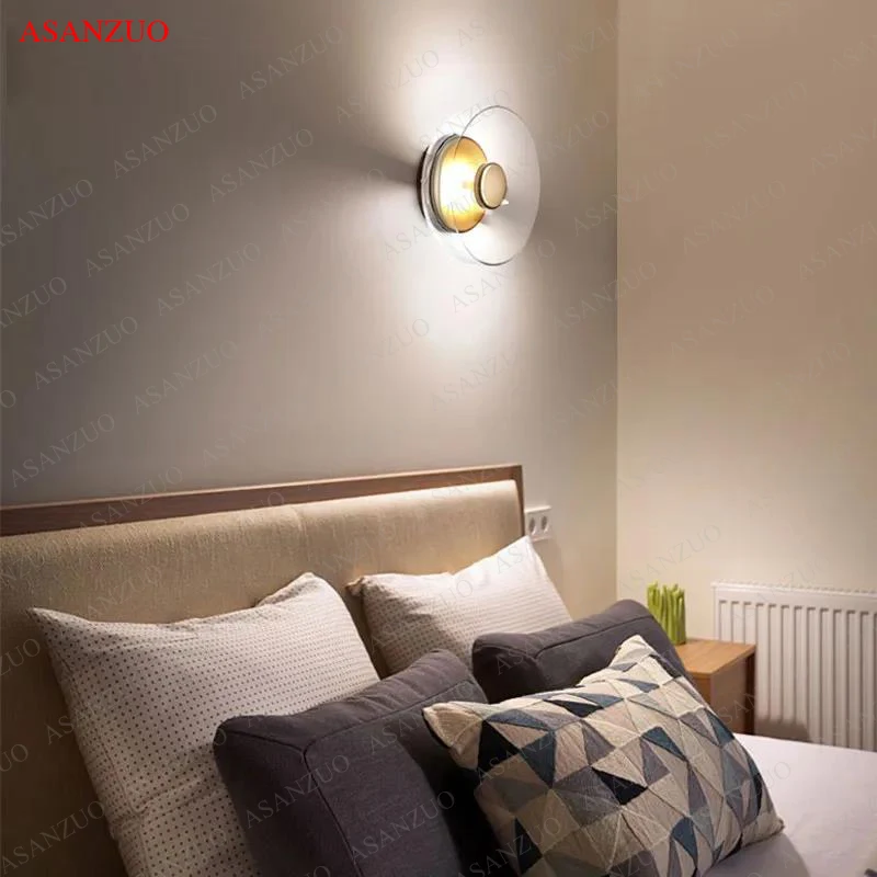 Glass LED Wall Lamp Indoor Decor Glass Bowl Wall sconces Nordic Living Bedroom Bedside Kitchen Lighting Fixtures image 3