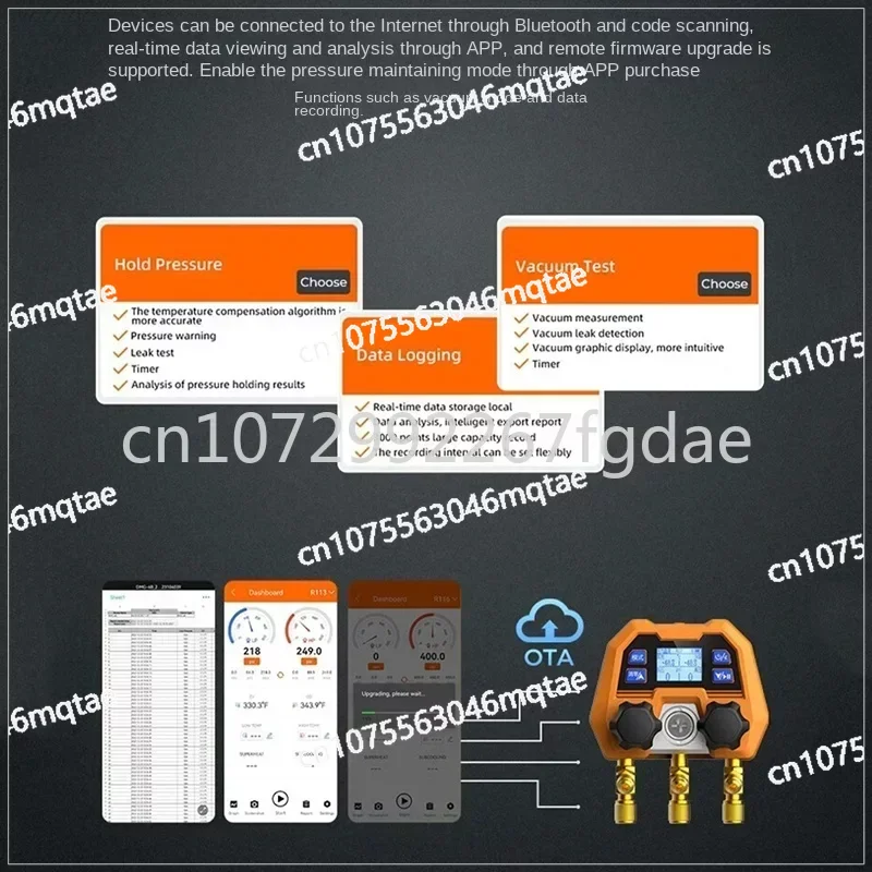 Imagem -05 - Display Digital Válvula de Calibre Duplo Dmg4b Refrigeração Manifold Eletrônico14800psi