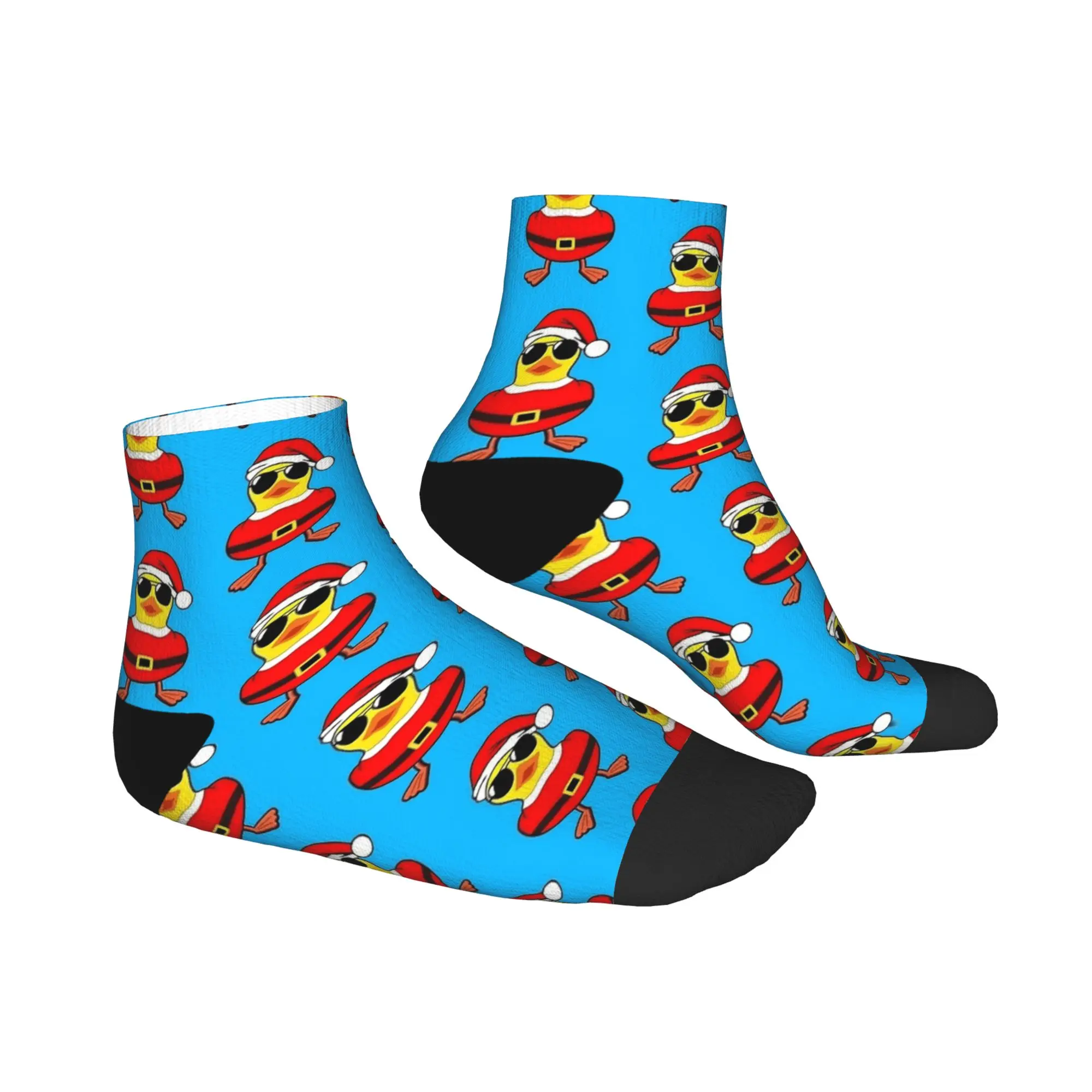 سانتا بطة مطاطية داكي ميري عيد الميلاد الكاحل الجوارب الجوارب غير رسمية الصيف عدم الانزلاق تسلق لينة تنفس جورب للنساء الرجال #3