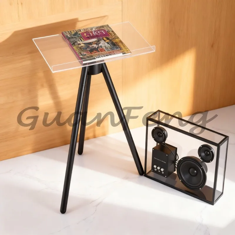 Floor Standing Magazine Display Rack, Tripod Flip Reading Book Stand for Bookstore, Photo Album & Large Book Display