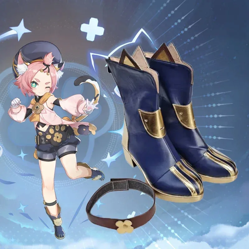 

NewGame Genshin Impact Diona Cosplay Shoes Boots Halloween Cosplay Prop For Girls Women2025