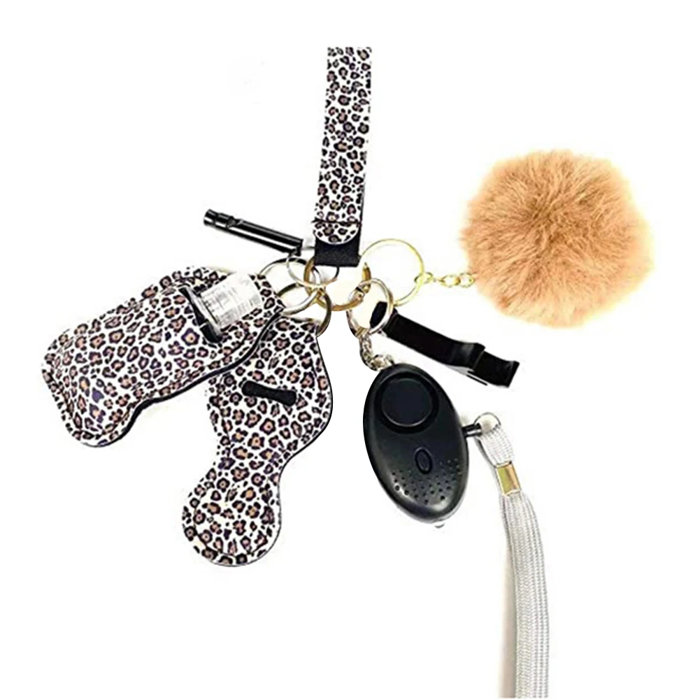 개인 보안 경보 세트 미니 자기 방어 제품 다기능 키 체인 여성 여자 아이