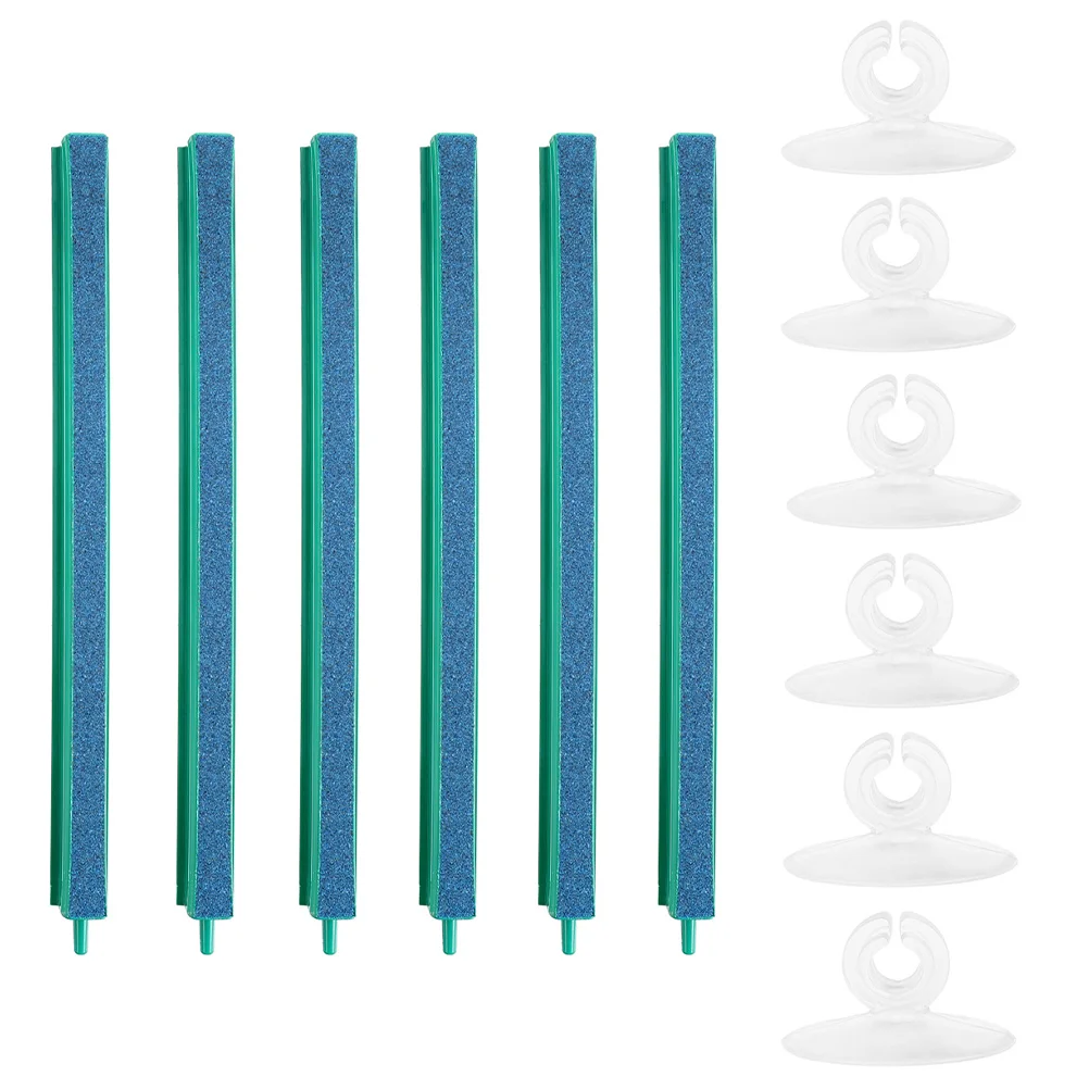

12Pcs Fish Tank Air Stone Aquarium Bubble Bar Diffuser Supplies Plastic S Durable Wear Resistant Easy Installation Oxygen Pump