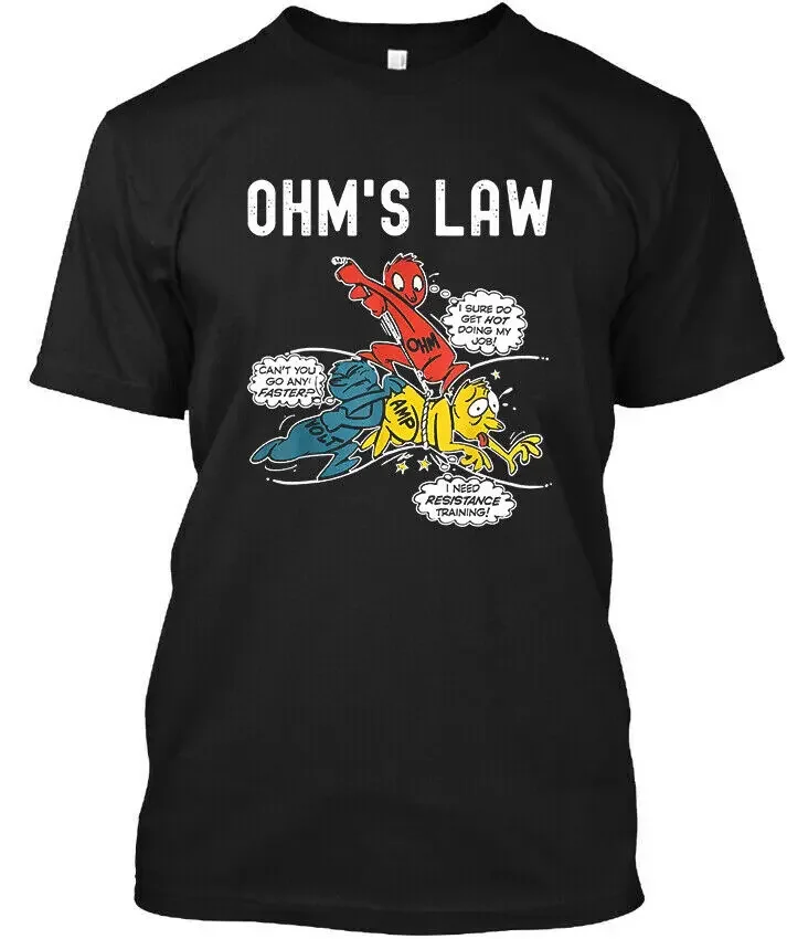 NEW! Popular Ohms Law Electrical Electronics Engineer Funny T-Shirt Size S-4XL