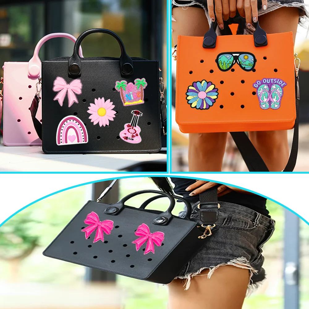 

Classic Hundreds Black Ladies Shoulder Bag,Fashion Trend Tote Bag Washable Decoration,Solid Color Handbag for Shopping