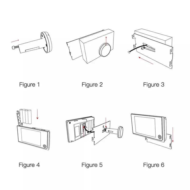 Kamera Pintu 3.5 ° LCD 2 juta piksel HD, kamera pintu luar ruangan, bel pintu Kitty Eye, bel pintu Digital tampilan lubang 120 inci