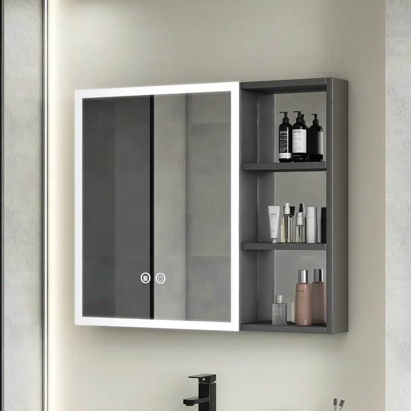 

Backlit LED Bathroom Mirror Anti Fog Dimmable Touch Sensor Wall Mounted Vanity Heated Mirror Bathroom Mirror Medicine Cabinet