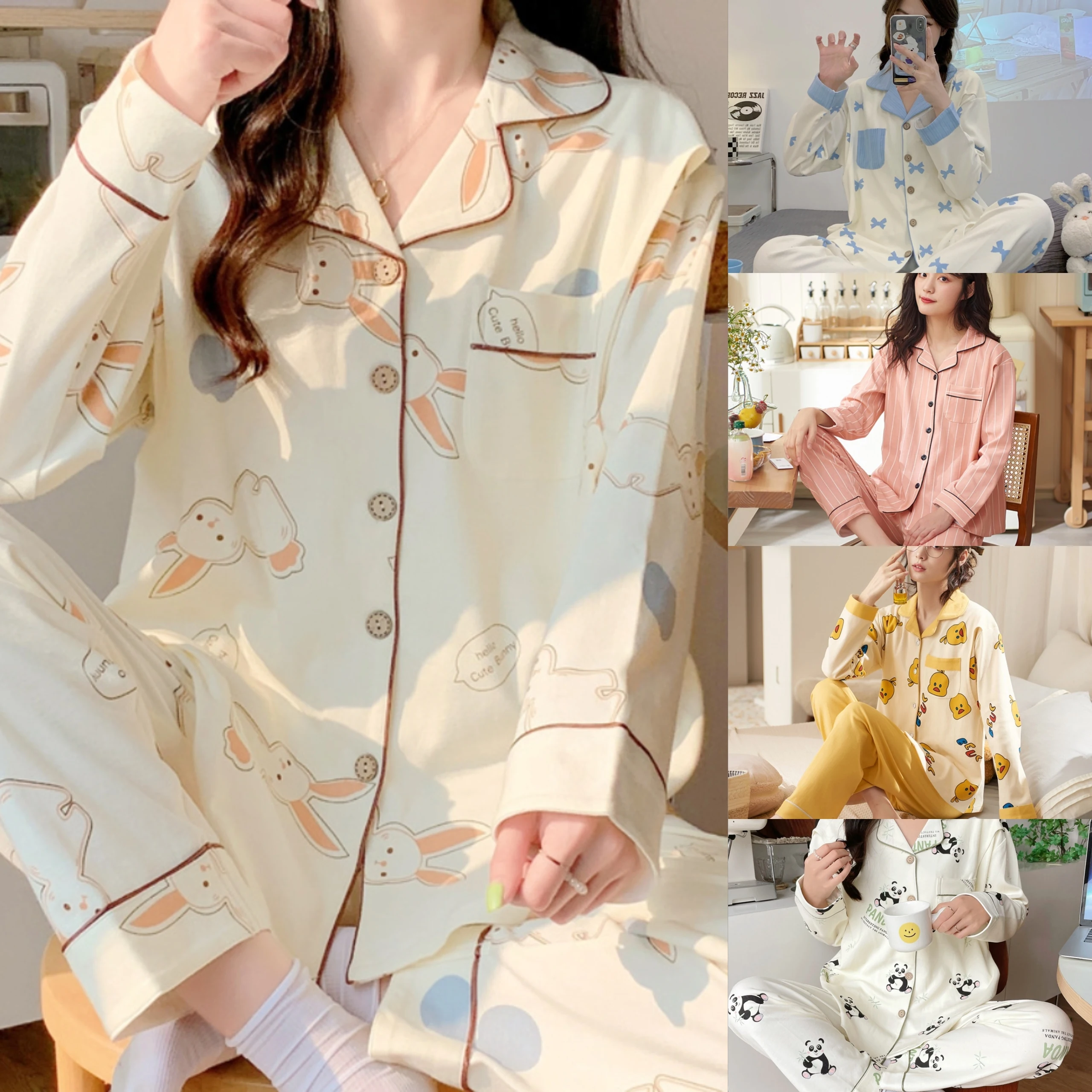 Monthly Clothing 2 Sets Of Spring And Summer Cotton Postpartum Breastfeeding Maternity Pajamas Maternity Pregnancy Home Wear