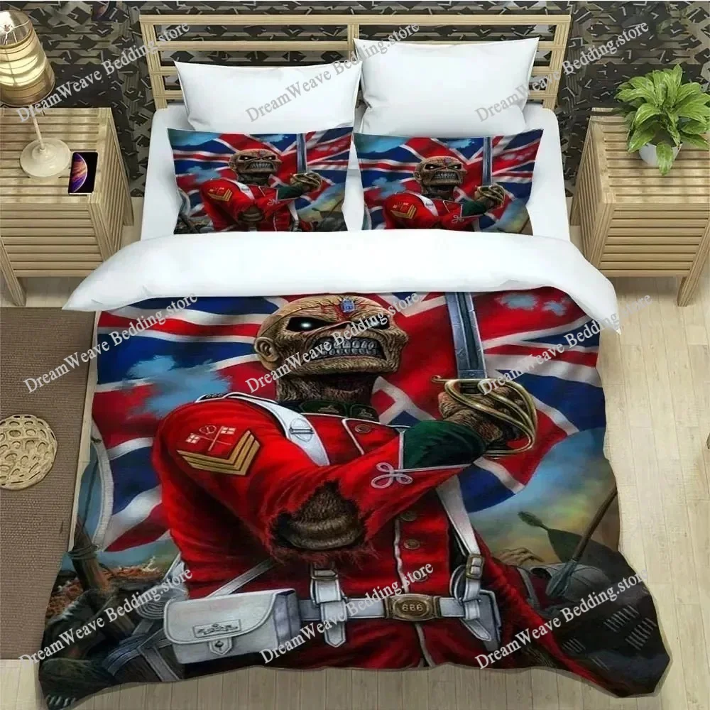 3D Print Rock Band I-Iron-M-Maiden Bedding Set duvet cover pillowcase Single Twin Full Queen King Size Adult Kids Bedroom Gift