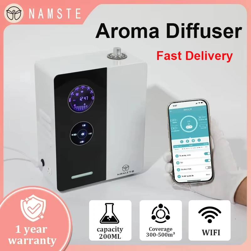 

NAMSTE Perfume Aromatherapy Machine Cover 500m³ Nano Atomization Aroma Essential Oil Diffuser Air Freshener Room Fragrance Hotel