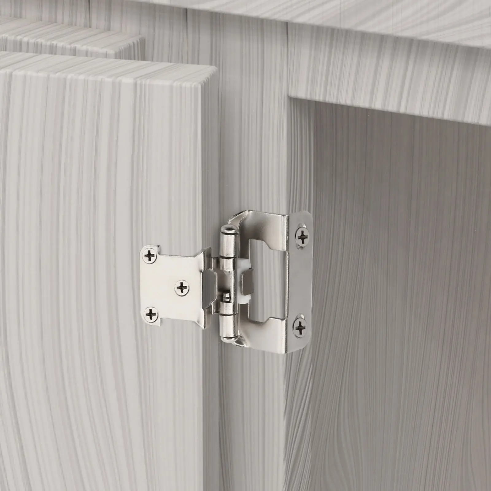 Viladepot 1/2 "петли для шкафа, 10 шт., скрытые пружинные петли для кухонного шкафа, гальваническая ярко-никелевая мебельная фурнитура