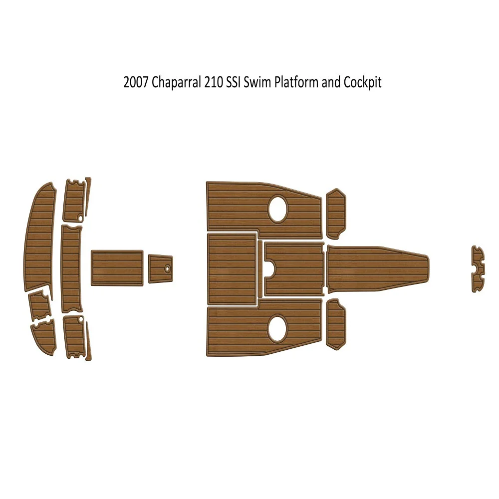 2007 Chaparral 210 SSI Swim Platform Cockpit Boat EVA Foam Teak Floor Pad Mat SeaDek MarineMat Style Self Adhesive ZS