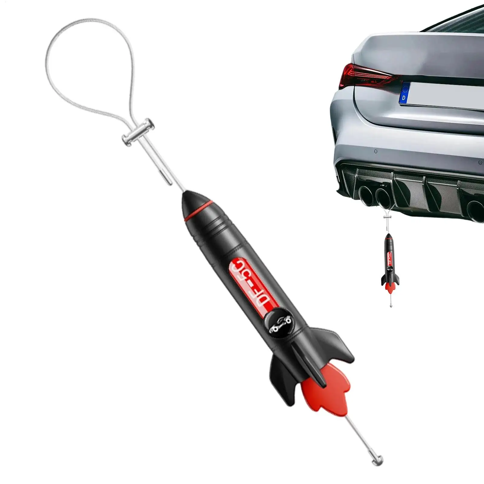 

Антистатический заземляющий ремень для автомобиля 3D Rocket Design Заземляющий провод Электростатический стиль Регулируемая автомобильная антистатическая полоса для сейфа