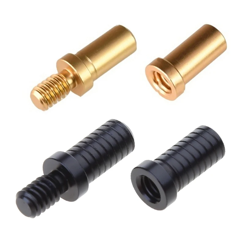 1 Pair Aluminum Screw Mount Connectors 1/4 Male & Female Converters Screws Head