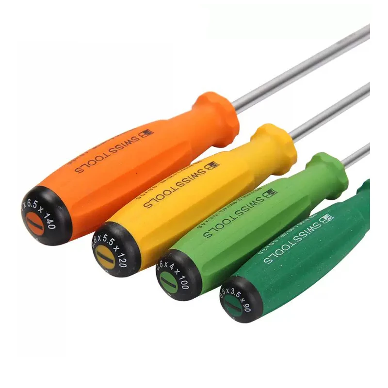 PB SWISS TOOL SwissGrip Screwdrivers for Slotted Screws Muti-color With Color Coded by Handle Size 8100 8190