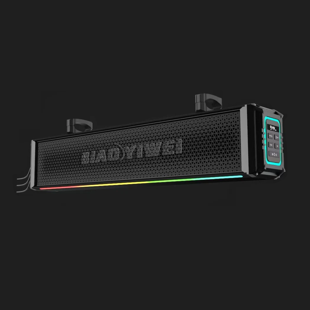 

New RGB UTV Sound Bar IP65 Waterproof For 5.4 Multicolor Lights 1000W 8 Speakers For UTV ATV Golf Cart