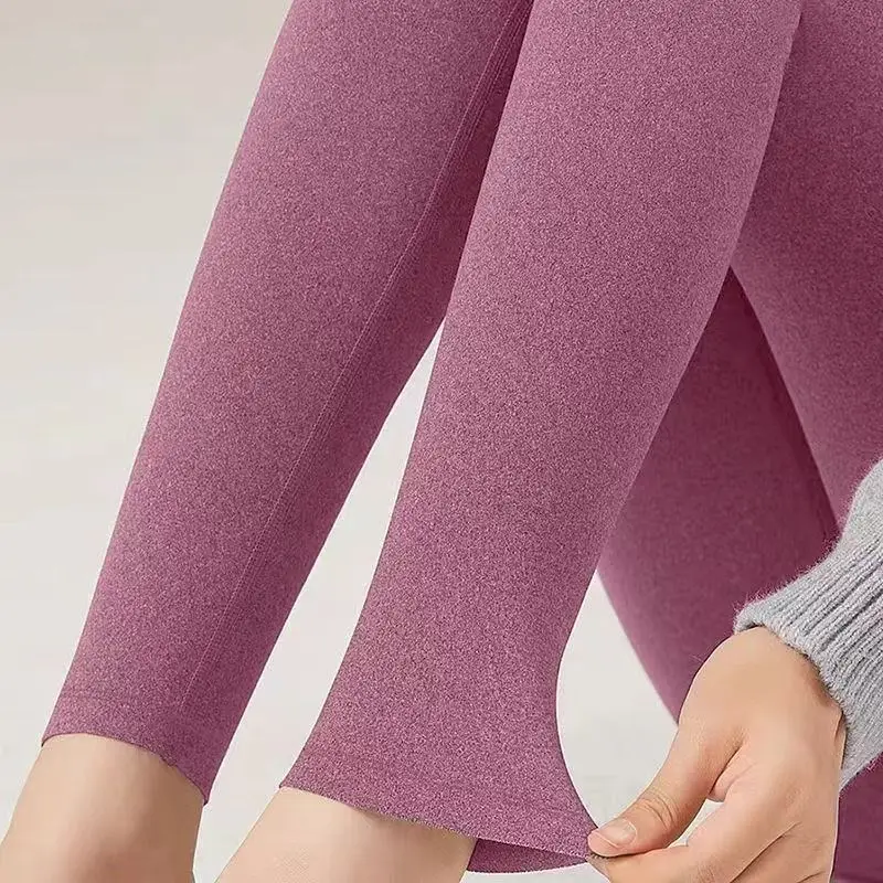 เลกกิ้งลายพรางสำหรับผู้หญิง ทรงสลิม ไม่มีส่วนคลุมเท้า เอวต่ำ แห้งเร็ว ดีไซน์เรียบหรู สไตล์มินิมอล เอวสูง แห้งไว เหมาะสำหรับใส่เดินเล่นหรือไปออกกำลังกาย ทุกฤดูกาล